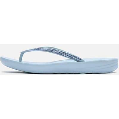 FitFlop Fitflop™ iqushion sparkle cloudy blue dames slippers – lichtgewicht ergonomische teenslippers