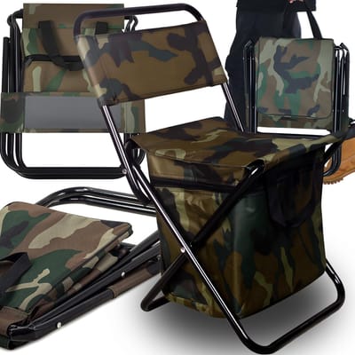 Dailygoods- Campingstoel opvouwbaar - Vissersstoel - Klapstoel - Tuinstoel - Oxford-stof - 34 x 25 x 58 cm - Duurzaam frame - Vouwstoel