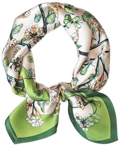 Dailygoods- Sjaal Dames - Zijden Sjaal - Vierkante Sjaal - Lichtgewicht - Bedrukt Patroon - Geschikt voor Diverse Gelegenheden - Bandana