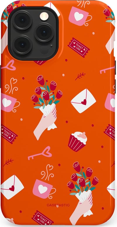 Casetastic Hoesje Geschikt voor Apple iPhone 12 Pro Max Magsafe - Stijlvolle Beschermende Duo-layer Case - Valentijnsdag Feest