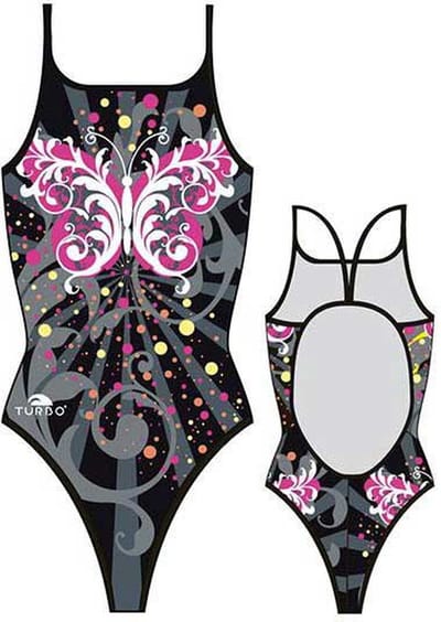Turbo Butterfly Star Zwemkleding Zwart,Grijs 3XL Vrouw