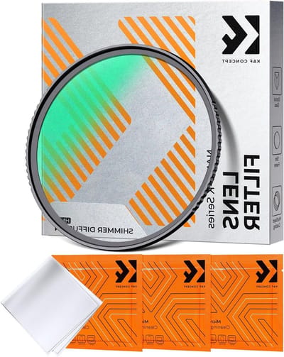 Nano-Klear Shimmer Diffusion Filter 49mm - Optisch Glas voor Creatieve Effecten, 18 Laags Nano Coating en 3 Stuks Schoonmaakdoeken voor Professionele Fotografie