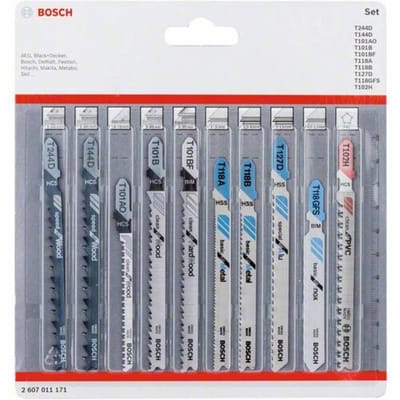 Bosch Accessories 2607011171 Decoupeerzaagbladenset All in One, 10-delig 10 stuk(s)