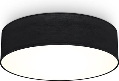B.K.Licht - Plafondlamp - Ø38cm - zwart - excl. 2x E27 lichtbronnen