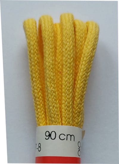Ronilux Veter - Geel - Rond - Koord Veters - Lengte 90 cm - Dikte 3,5 mm - Schoenveter
