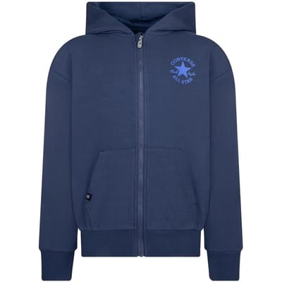 Converse Hoodie met doorlopende rits voor jongens (Marine)