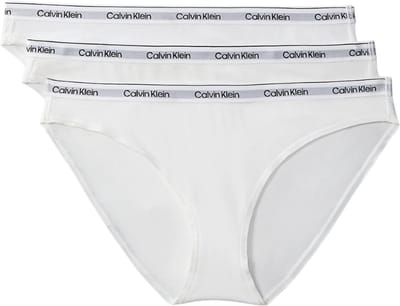Calvin Klein - 3 Pack Slip Bikini - Icon Logo - Wit XL