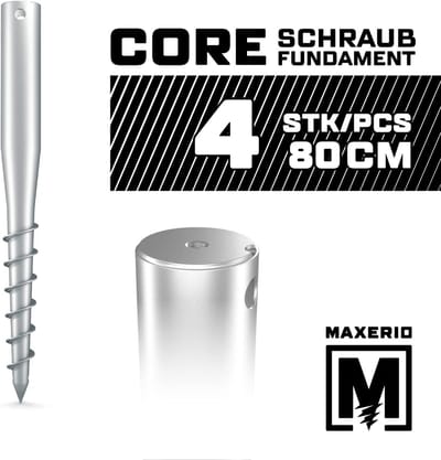 Schroef Fundering - Grondschroef Grondanker - Bouwprojecten Verankeren - Duurzaam Gecoat Staal - 80 cm Lengte