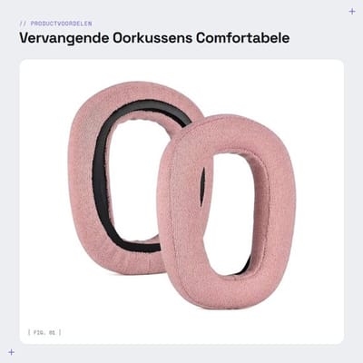 Oorkussens Vervanging - Zacht/Comfortabel - Traagschuim - Ademend Katoen/Linnen - Geschikt voor Zone Vibe 100/125/G435 - Duurzaam - Hoofdtelefoon Oorkussens