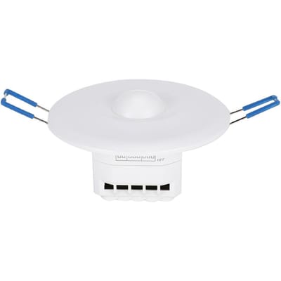 Capteur Radar Micro-ondes Intégré Réglable 5,8 GHz Détecteur de Mouvement Corporel Interrupteur de Lumière pour Couloir white