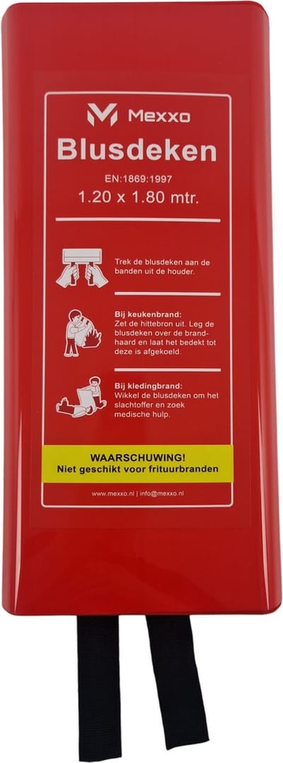 Blusdekens - Blusdeken - Branddeken in hardcase 1.20x1.80m - Voldoet aan de Europese norm