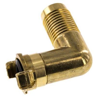 32 mm (1 1/4'') Slangpilaar Messing GEKA Tuinslangkoppeling Draaibaar Haakse Bocht