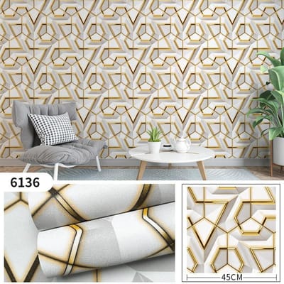 3d Geometrisch Mat Waterdicht Zelfklevend Behang Home Behang Home Decor Muursticker 10M