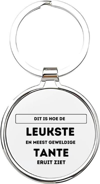 Akyol - dit is hoe de leukste en meest geweldige tante eruit ziet Sleutelhanger - Tante - de leukste tante - tante sleutelhanger - sleutelhanger - sleutelhanger voor tantes - familie sleutelhanger - verjaardagscadeautje - 4 x 7,5 CM