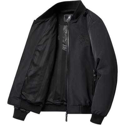 Veste Nouvelle Printemps et Automne Ample Grande Taille Tendance Veste de Baseball 4XL black