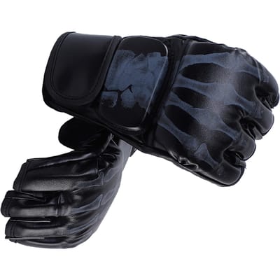 Halfvinger Bokshandschoenen Halfvinger Kickbokshandschoenen met Verstelbare Polsband voor Mannen Vrouwen Ghost Hand Stijl
