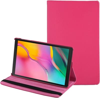 Hoesje Geschikt voor Samsung Galaxy Tab A 10.1 inch (2019) (SM- T510/SM-T515) Book Case Tablet hoes/ 360° Draaibare Book case Kleur Roze