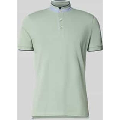 Regular fit poloshirt van puur katoen met opstaande kraag