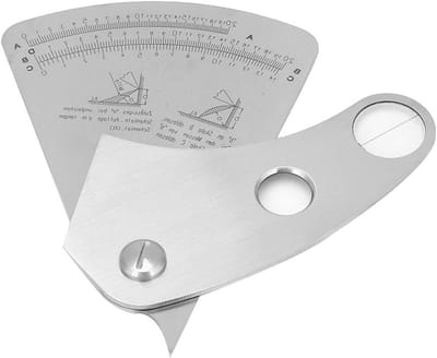 Stainless Steel Las Gauge - Fan Shaped Lasmeetinstrument voor Nauwkeurige Lasinspectie en Kwaliteitscontrole