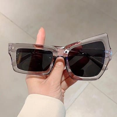 Duurzaam Hoge Kwaliteit Retro High End Designer Stijl Trendy Edgy Punk Oversized Dames Voor Zowel Mannen Zonnebrillen