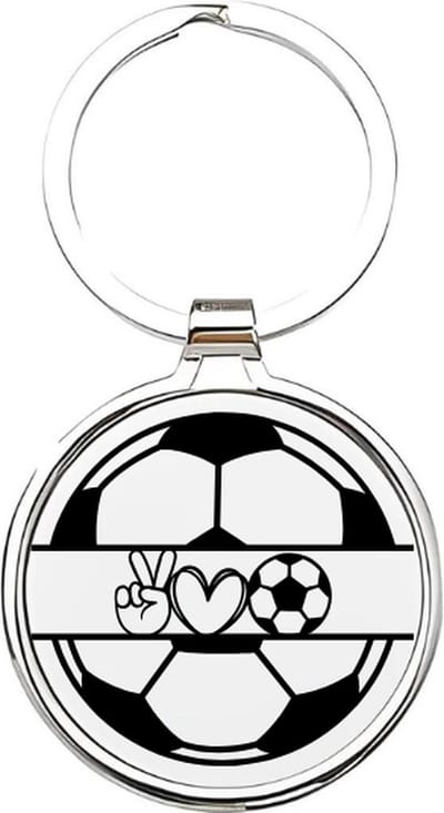 Akyol - voetbal Sleutelhanger - Voetbal - voetballers - cadeau - sport sleutelhanger - sport - gepersonaliseerd - voetballers - baller - sleutelhanger voor voetballers - goal - sleutelhanger voor jongens - bal - ballen - voetbal - 4 x 7,5 CM