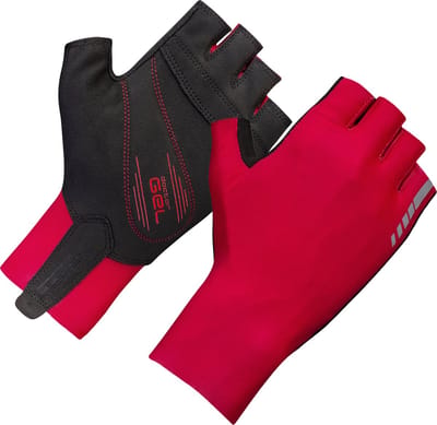 GripGrab - Aero TT RaceDay Aerodynamische Tijdrit Wielren Fietshandschoenen Korte Vinger - Rood - Unisex - Maat S