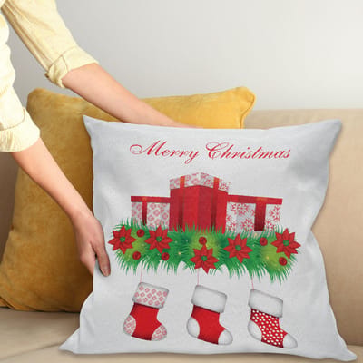 ABAKUHAUS Kerstkussenhoes – 45x45 cm – Dubbelzijdig bedrukt, met rits