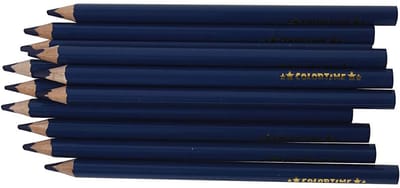 Kleurpotloden, L: 17,45 cm, vulling 5 mm, JUMBO, donkerblauw, 12 stuk