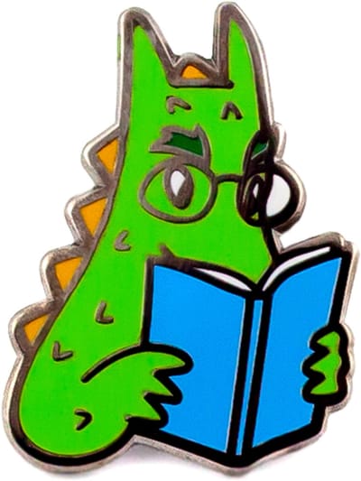 PINETS Broche Draak Wawelski Lees Boek - Groen Metaal