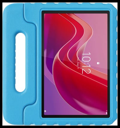 HappyCase Kinder Tablethoes Geschikt voor Lenovo Tab M11/K11 | Kindvriendelijke Hoes | Beschemhoes | Kinderhoes | met Handvat en Standaard | Blauw