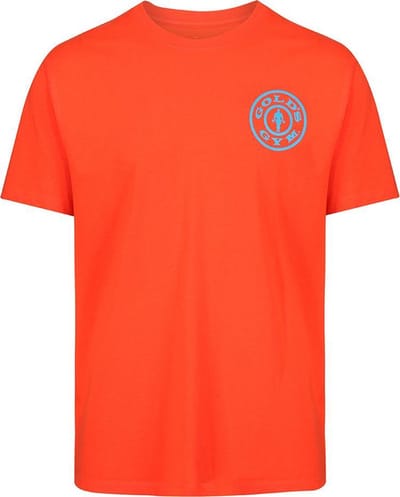 BASIC T-SHIRT WITH CHEST LOGO - ORANJE - S