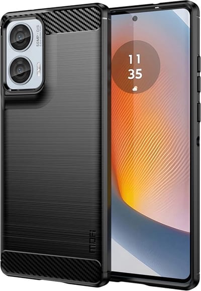 Coverup Hoesje - Geschikt voor Motorola Moto G85 Hoesje - Coverup Armor Brushed TPU Back Cover - Zwart