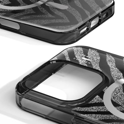 iDeal of Sweden Clear Case Limited geschikt voor MagSafe geschikt voor iPhone 16 Pro - Zebra Mystique