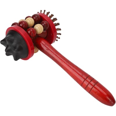 Handmatige Massage Hamer Stressverlichting Acupressuurpunten Slaapmiddel Massagetools voor Taille Rug brown