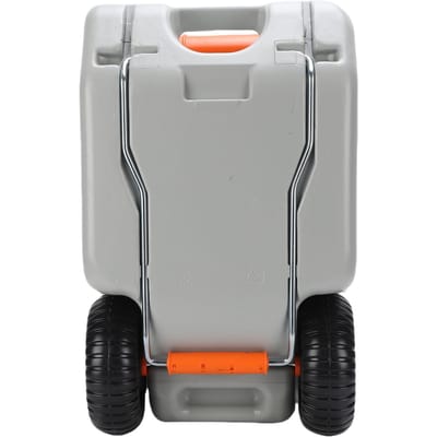 6,6 Gallon Draagbare Wateropslag   met Groot Wiel Metalen Handvat Watertoevoer Draaibare Tuit Wateropslag Container voor Camper Kamperen gray