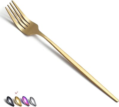 Mat Gouden Tafelvorken 6 Stuks Roestvrij Staal 8,4 Inch Vorken Bestekset Dessertvorken Tafelvorken Saladevorken Voor Thuis Keuken Of Restaurant Vaatwasmachinebestendig