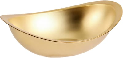 Saladekom van Roestvrij Staal – Kom voor Desserts en Snacks – Maat 16x11cm – Goud – Duurzaam Servies – Keukengerei voor Restaurant en Thuis