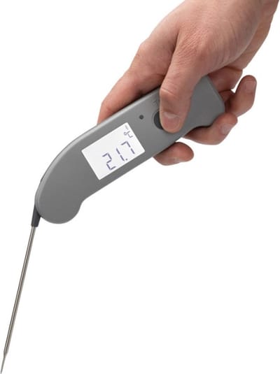 Thermapen ONE Blue - Digitale HACCP Thermometer voor Voedsel en Vloeistoffen - Bluetooth - Grijs