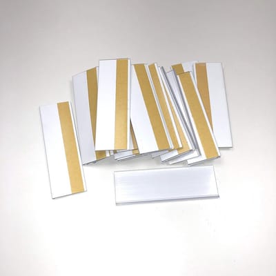 Zelfklevende Labelhouders 100mm x 30mm - 100 Stuks - Prijskaarthouders en Transparante Etiketten voor Winkels