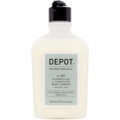 Depot, 500 Specifieke producten voor Baard & Snor Nee. 501, Baardshampoo, Hydraterend & Zuiverend, 250 ml