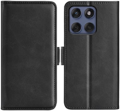 MobyDefend Hoesje - Geschikt voor Motorola Edge 60 / Motorola Edge 60 Fusion - Luxe Wallet Book Case (Sluiting Zijkant) - Zwart