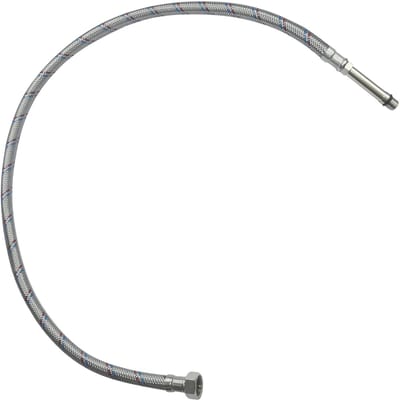 Dailygoods- Flexibele Schroefverbinding Vrouwelijk 3/8" - Mannelijk M10 - Lengte 800 mm - Rubber/roestvrij staal - Maximale druk 1 MPa - Binnendiameter 8 mm - Slang