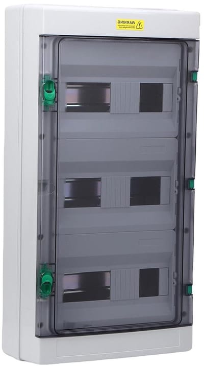 Stroomonderbreker Verdeelkast - Elektrische Buitenkast - Veilige Stroomvoorziening - IP66 Regenbestendig - 36 Circuits - Grijs