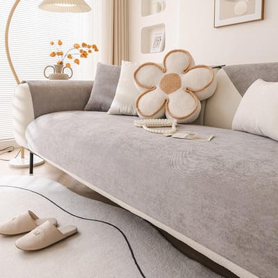 Waterdichte Luiersofa Hoes Alle Seizoenen Universeel Antislip Vlekbestendig Kussen Anti-Kattenklauw Pluishaarvrij Sofa Kussen 70x70cm 1pcs grijs