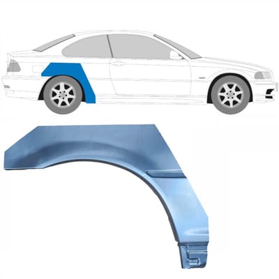 Reparatiepaneel achterspatbord voor BMW 3 E46 1998-2006 / Rechts / COUPE