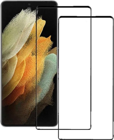 Volledige dekking Screenprotector Glas - Tempered Glass Screen Protector Geschikt voor: Samsung Galaxy S21 Ultra 5G - 2x AR202