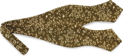 We Love Ties - Vlinderdassen - Vlinderdas Piccoli Fiori - groenbruin / ecru