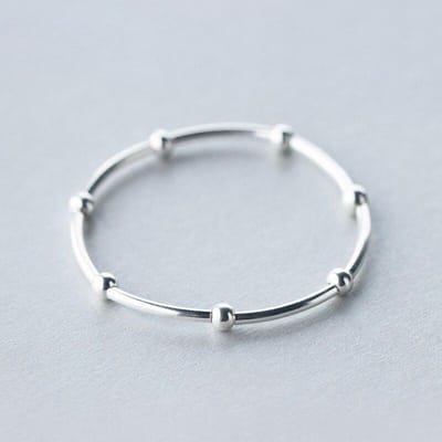Modian Perles en Argent Sterling 925 Mode Pour Femmes Bracelets Joncs en Argent Réglables Pour Femmes Bijoux Fins en Argent Sterling gray