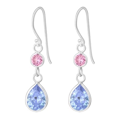 Montebello Oorbellen Abella Blue - 925 Zilver E-Coating - Druppel - 8x19mm