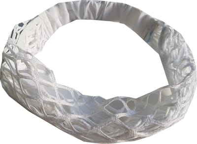 Haarsoires Haarband 3-in-1 - Opengewerkt - Wit - Comfortabel Jersey - Casual & Sportief
